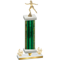 Premium Single Green Glacier Fourth Place Skater Trophy