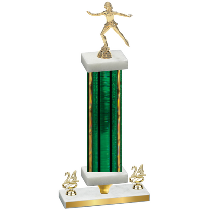 Premium Single Green Glacier Year Skater Trophy