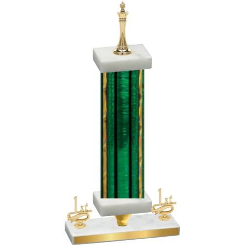Premium Single Green Glacier First Place Chess Trophy