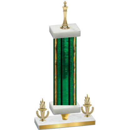 Premium Single Green Glacier Victory Chess Trophy
