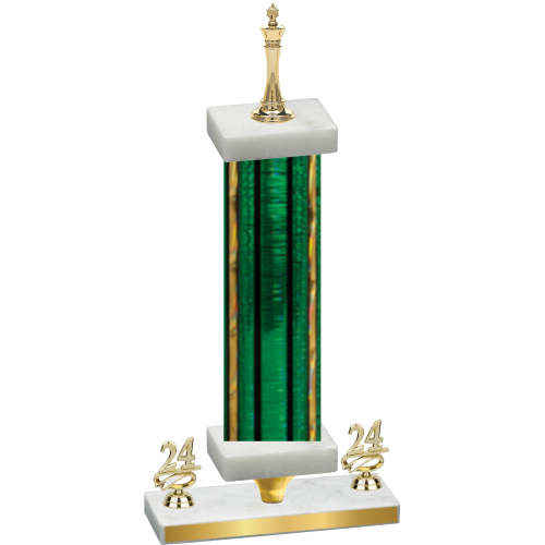 Premium Single Green Glacier Year Chess Trophy