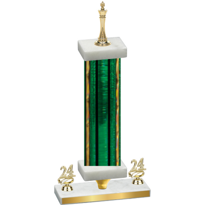 Premium Single Green Glacier Year Chess Trophy