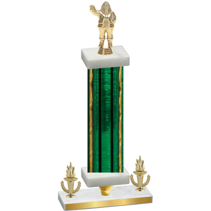 Premium Single Green Glacier Victory Holiday Trophy