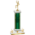 Premium Single Green Glacier First Place Majorette Trophy