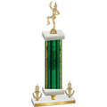 Premium Single Green Glacier Victory Majorette Trophy