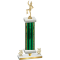 Premium Single Green Glacier Year Majorette Trophy