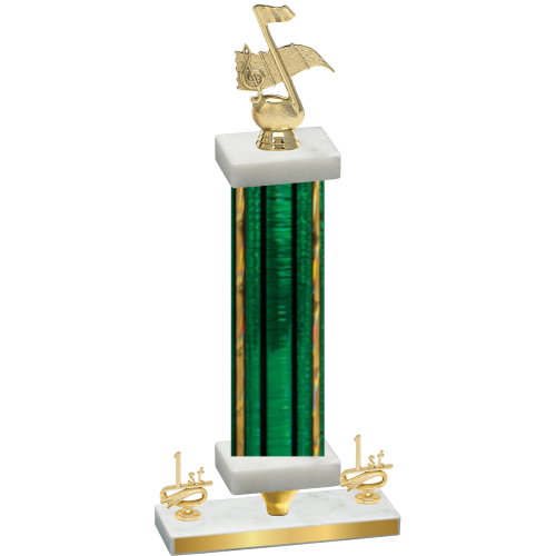 Premium Single Green Glacier First Place Music Trophy