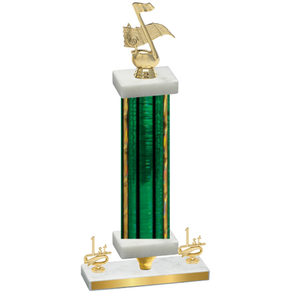 Premium Single Green Glacier First Place Music Trophy