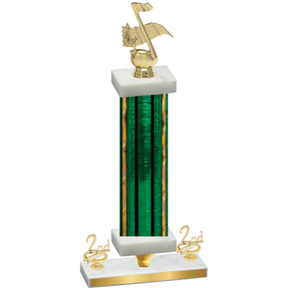 Premium Single Green Glacier Second Place Music Trophy