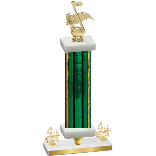 Premium Single Green Glacier Fourth Place Music Trophy