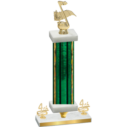 Premium Single Green Glacier Fourth Place Music Trophy