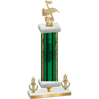 Premium Single Green Glacier Victory Music Trophy