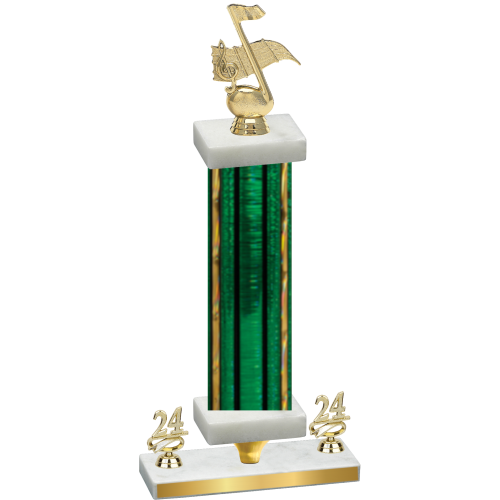 Premium Single Green Glacier Year Music Trophy
