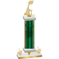 Premium Single Green Glacier First Place Golf Trophy