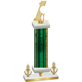 Premium Single Green Glacier Victory Golf Trophy