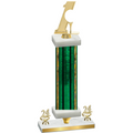 Premium Single Green Glacier Year Golf Trophy