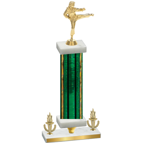 Premium Single Green Glacier Victory Karate Trophy