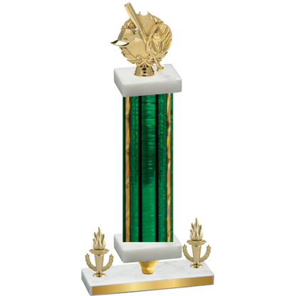 Premium Single Green Glacier Victory Baseball Trophy