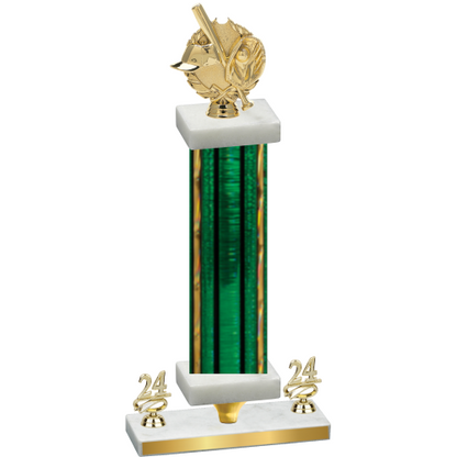 Premium Single Green Glacier Year Baseball Trophy