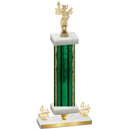 Premium Single Green Glacier Fourth Place Academics Trophy
