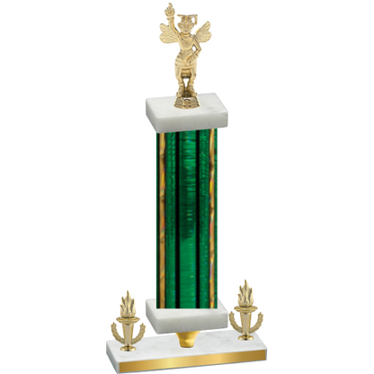 Premium Single Green Glacier Victory Academics Trophy