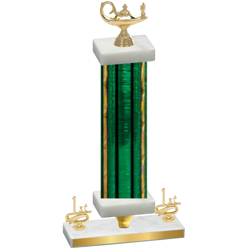 Premium Single Green Glacier First Place Academics Trophy
