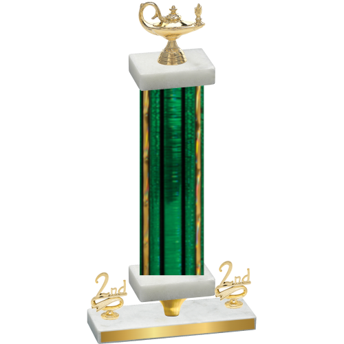 Premium Single Green Glacier Second Place Academics Trophy