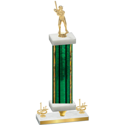 Premium Single Green Glacier First Place Baseball Trophy