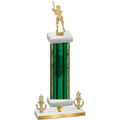 Premium Single Green Glacier Victory Baseball Trophy