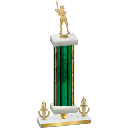 Premium Single Green Glacier Victory Baseball Trophy