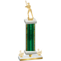 Premium Single Green Glacier Third Place Softball Trophy