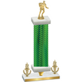 Premium Single Green Carbon Fiber Victory Rugby Trophy