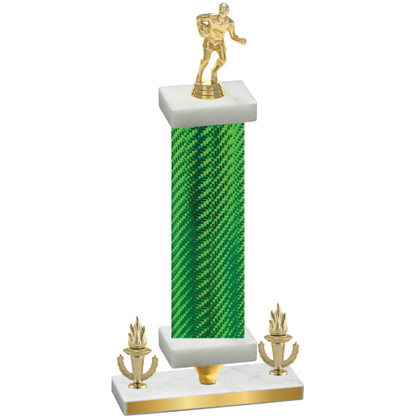 Premium Single Green Carbon Fiber Victory Rugby Trophy