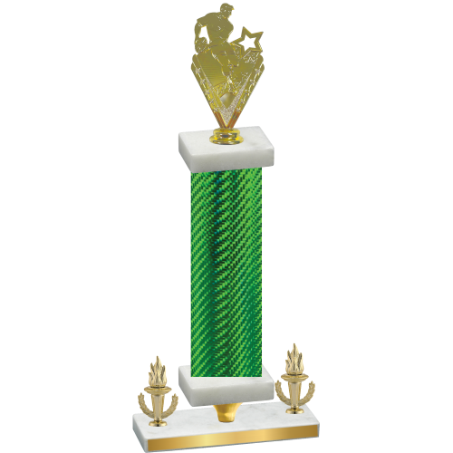 Premium Single Green Carbon Fiber Victory Rugby Trophy