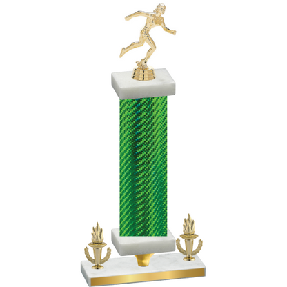 Premium Single Green Carbon Fiber Victory Running Trophy