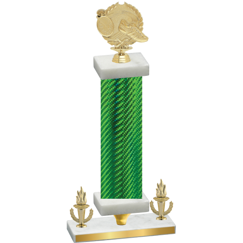 Premium Single Green Carbon Fiber Victory Running Trophy