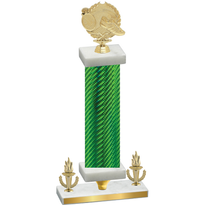 Premium Single Green Carbon Fiber Victory Running Trophy