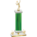 Premium Single Green Carbon Fiber First Place Tennis Trophy