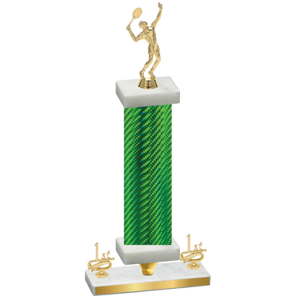 Premium Single Green Carbon Fiber First Place Tennis Trophy