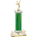 Premium Single Green Carbon Fiber Fourth Place Tennis Trophy