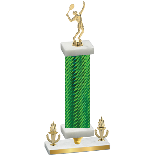 Premium Single Green Carbon Fiber Victory Tennis Trophy