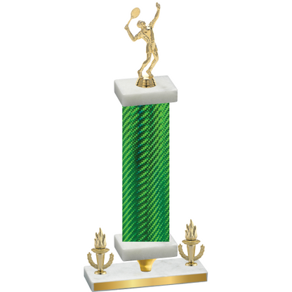 Premium Single Green Carbon Fiber Victory Tennis Trophy