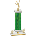 Premium Single Green Carbon Fiber Year Tennis Trophy