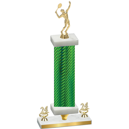 Premium Single Green Carbon Fiber Year Tennis Trophy