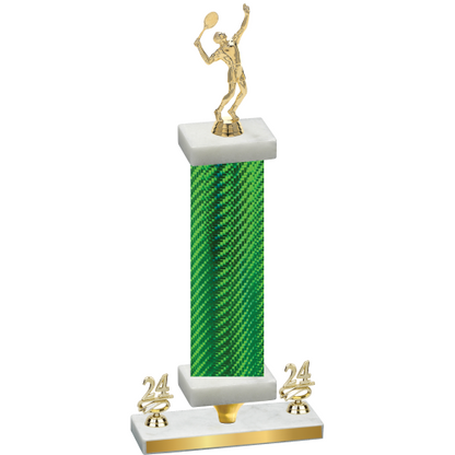 Premium Single Green Carbon Fiber Year Tennis Trophy