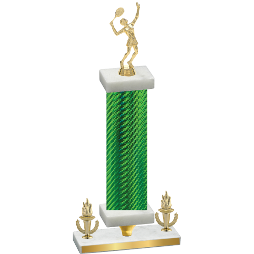 Premium Single Green Carbon Fiber Victory Tennis Trophy