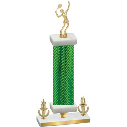 Premium Single Green Carbon Fiber Victory Tennis Trophy
