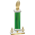 Premium Single Green Carbon Fiber Victory Football Trophy