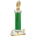 Premium Single Green Carbon Fiber Year Football Trophy