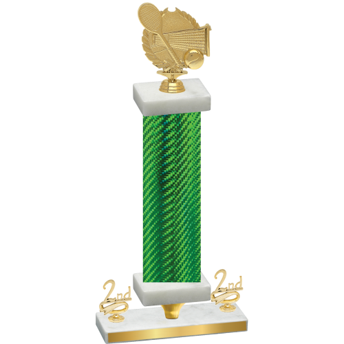 Premium Single Green Carbon Fiber Second Place Tennis Trophy